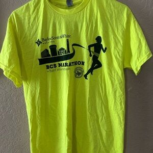 Neon Yellow Marathon Graphic T-Shirt